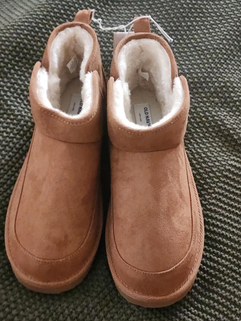 NWT Old Navy Kids Chestnut Faux-Suede Pull-On Cozy Boots
